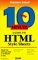 10 Minute Guide to Html Style Sheets cover