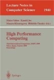 High Performance Computing : Third International Symposium, Ishpc 2000, Tokyo, Japan, October 16-18, 2000  Proceedings [Click for larger image]