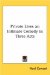 Private Lives An Intimate Comedy In Three Acts cover