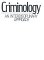 Criminology : An Interdisciplinary Approach cover