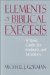 The Elements of Biblical Exegesis : A Basic Guide for Students and Ministers cover