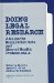 Doing Legal Research : A Guide for Social Scientists and Mental Health Professionals cover