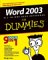 Word 2003 All-in-one Desk Reference for Dummies cover