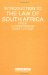 Introduction To The Law Of South Africa cover