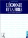 L'ecologie Et La Bible : L'eau, Les Animaux, Les Humains cover