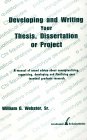 Developing and Writing Your Thesis, Dissertation or Project [Click for larger image]