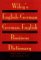 Wiley's English-German German-English Business Dictionary cover