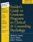Insider's Guide to Graduate Programs in Clinical and Counseling Psychology : 1998/1999 cover
