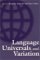 Language Universals and Variation cover