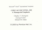 Cost Accounting : A Managerial Emphasis [Click for larger image]