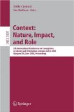 Context:Nature, Impact, And Role : 5th International Conference on Conceptions of Library And Information Sciences, CoLIS 2005, Glasgow, UK, June 4-8, 2005 Proceedings [Click for larger image]
