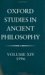 Oxford Studies in Ancient Philosophy : 1996 cover