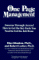 One Page Management : How to Use Information to Achieve Your Goals cover