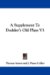 A Supplement to Dodsley's Old Plays cover