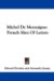 Michel De Montaigne : French Men of Letters cover