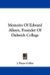 Memoirs of Edward Alleyn, Founder of Dulwich College cover