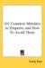 101 Common Mistakes in Etiquette and How to Avoid Them cover