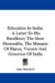 Education in India : A Letter to His Excellency the Most Honorable, the Marquis of Ripon, Viceroy and Governor of India cover