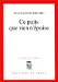 Ce Puits Que Rien N'epuise : Poemes Et Proses cover