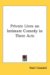 Private Lives an Intimate Comedy in Three Acts cover