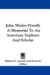 John Wesley Powell : A Memorial to an American Explorer and Scholar cover