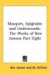 Masques, Epigrams and Underwoods cover