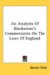 An Analysis of Blackstone's Commentaries on the Laws of England cover