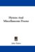Hymns and Miscellaneous Poems cover