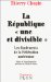 La Republique une Et Divisible : Les Fondements De La Federation Americaine cover