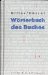 Worterbuch Des Buches cover