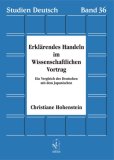 Erklarendes Handeln Im Wissenschaftlichen Vortrag : Ein Vergleich Des Deutschen Mit Dem Japanischen [Click for larger image]