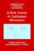 A First Course in Continuum Mechanics cover