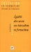 Egalite Des Sexes En education Et Formation cover