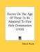 Decree On The Age Of Those To Be Admitted To First Holy Communion cover