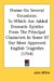 Poems On Several Occasions : To Which Are Added Dramatic Epistles from the Principal Characters in Some of Our Most Approved English Tragedies cover