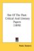 Out Of The Past : Critical and Literary Papers cover