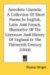 Anecdota Literaria : A Collection of Short Poems in English, Latin and French, Illustrative of the Literature and History of England in the Thirteenth Century 1844 cover