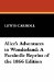 Alice's Adventures in Wonderland : A Facsimile Reprint of the 1866 Edition cover