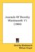 Journals Of Dorothy Wordsworth cover