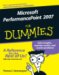 MICROSOFT PERFORMANCEPOINT 2007 FOR DUMMIES cover