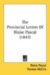 The Provincial Letters Of Blaise Pascal cover