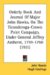 Orderly Book And Journal Of Major John Hawks, On The Ticonderoga-Crown Point Campaign, Under General Jeffrey Amherst, 1759-1760 cover