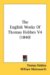 The English Works of Thomas Hobbes cover