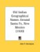 Old Indian Geographical Names Around Santa Fe, New Mexico cover