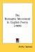 The Romantic Movement in English Poetry. cover