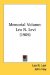Memorial Volume : Leo N. Levi cover