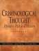 Criminological Thought : Pioneers Past and Present cover