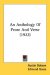 An Anthology Of Prose And Verse cover