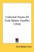 Collected Poems Of Ford Madox Hueffer cover