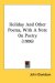 Holiday And Other Poems, With A Note On Poetry cover